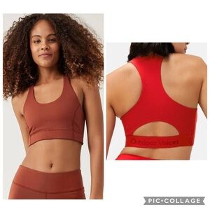 Outdoor Voices RED Sports Bra Athletic Bralette Size Small Like New Worn Once